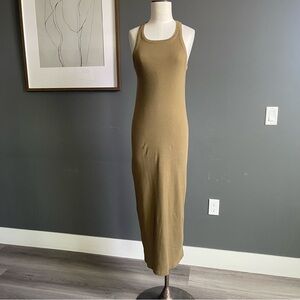 Buck Mason Tan Sleeveless Maxi Tank Dress